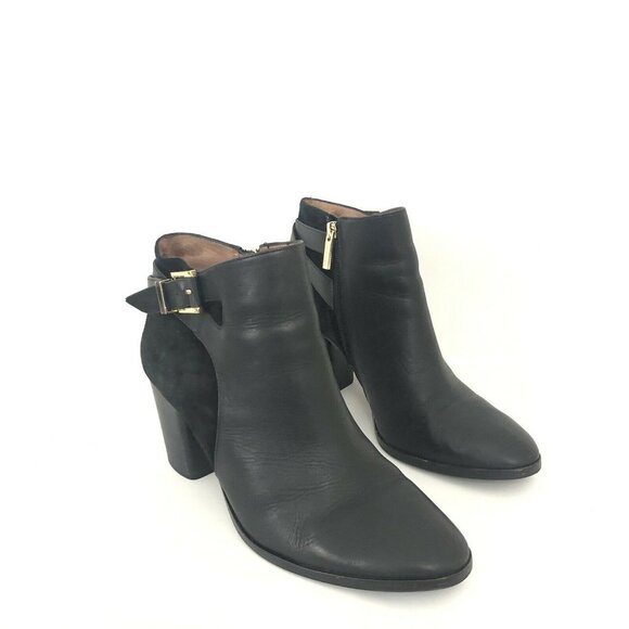 Louise et Cie Size 9.5 Black Leather Suede Bootie - Picture 1 of 7